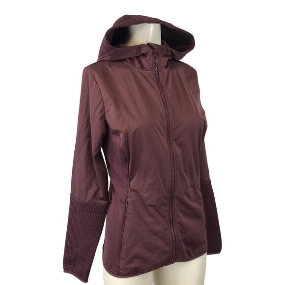 COLUMBIA ~ WOMENS SMALL ~ RUST MAROON FULL ZIP HOODED JACKET COAT - Picture 1 of 6
